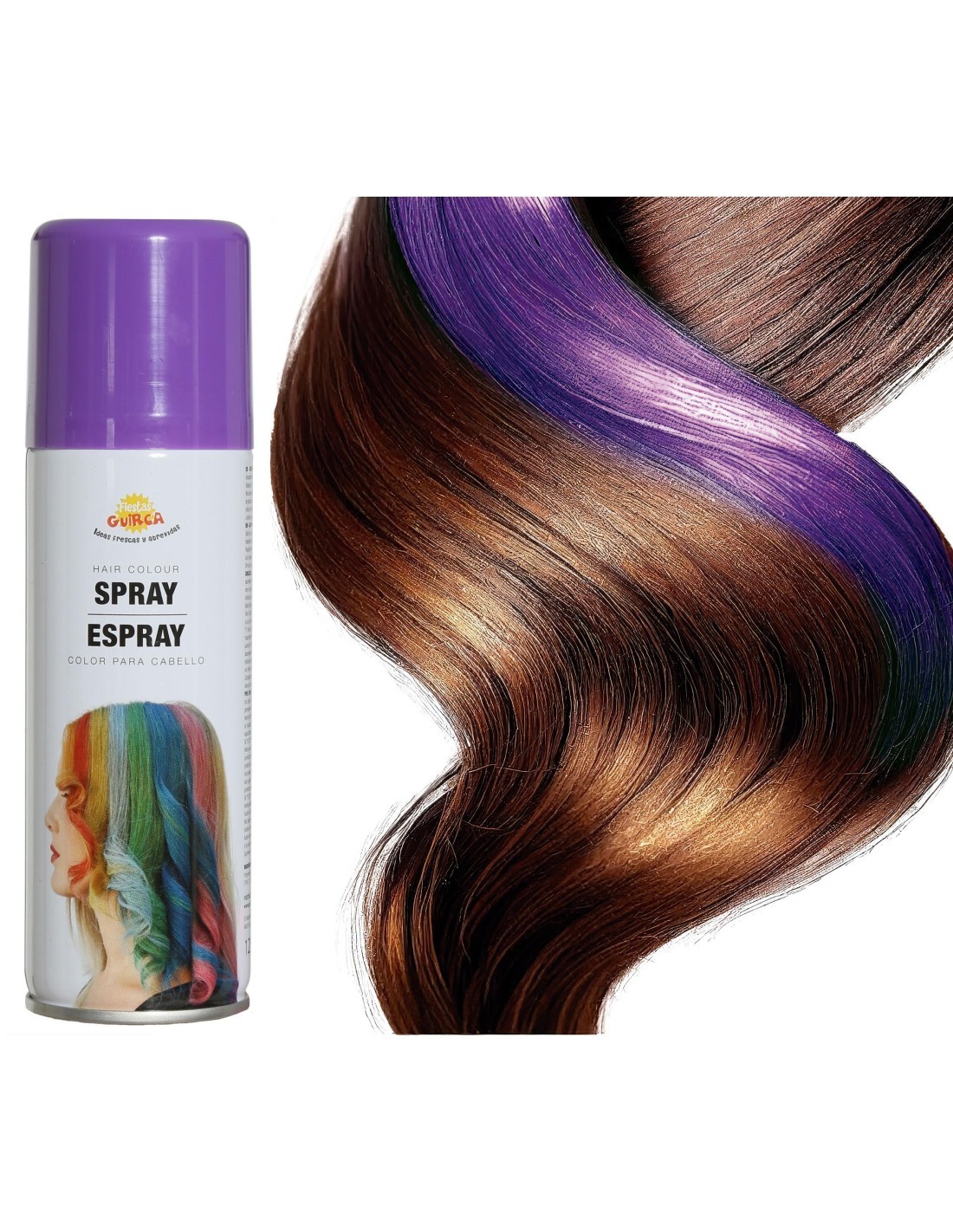 Spray per Capelli Glitterato Viola 125 ml, Accessorio di Bellezza