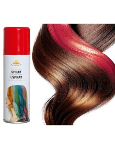 Spray per Capelli Glitterato Rosso, 125 ml, Decorazione Capelli Halloween