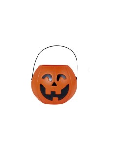 Cestino Zucca, 11 cm, Colore Arancio, Decorazione Halloween