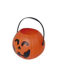 Cestino Zucca, 11 cm, Colore Arancio, Decorazione Halloween
