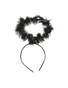 Cerchietto Angelo con aureola nera, Accessorio Halloween