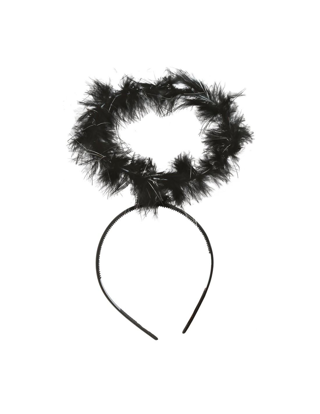 Cerchietto Angelo con aureola nera, Accessorio Halloween