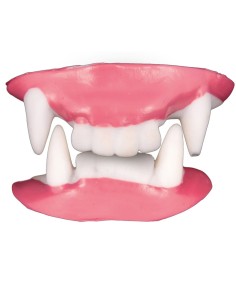 Doppi Denti Vampiro in Lattice, Accessorio Halloween