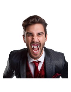 Doppi Denti Vampiro in Lattice, Accessorio Halloween