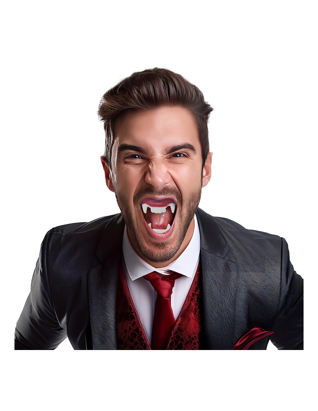Doppi Denti Vampiro in Lattice, Accessorio Halloween