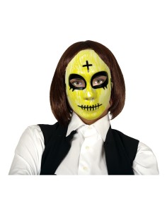 Maschera Donna PVC con Croce, Accessorio Halloween
