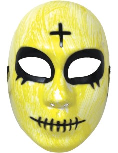 Maschera Donna PVC con Croce, Accessorio Halloween