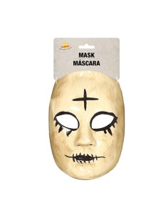 Maschera Donna PVC con Croce, Accessorio Halloween