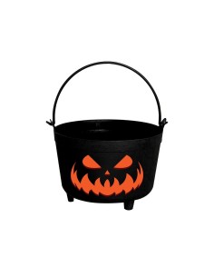 Calderone Zucca, 24x23x15 cm, Decorazione Halloween