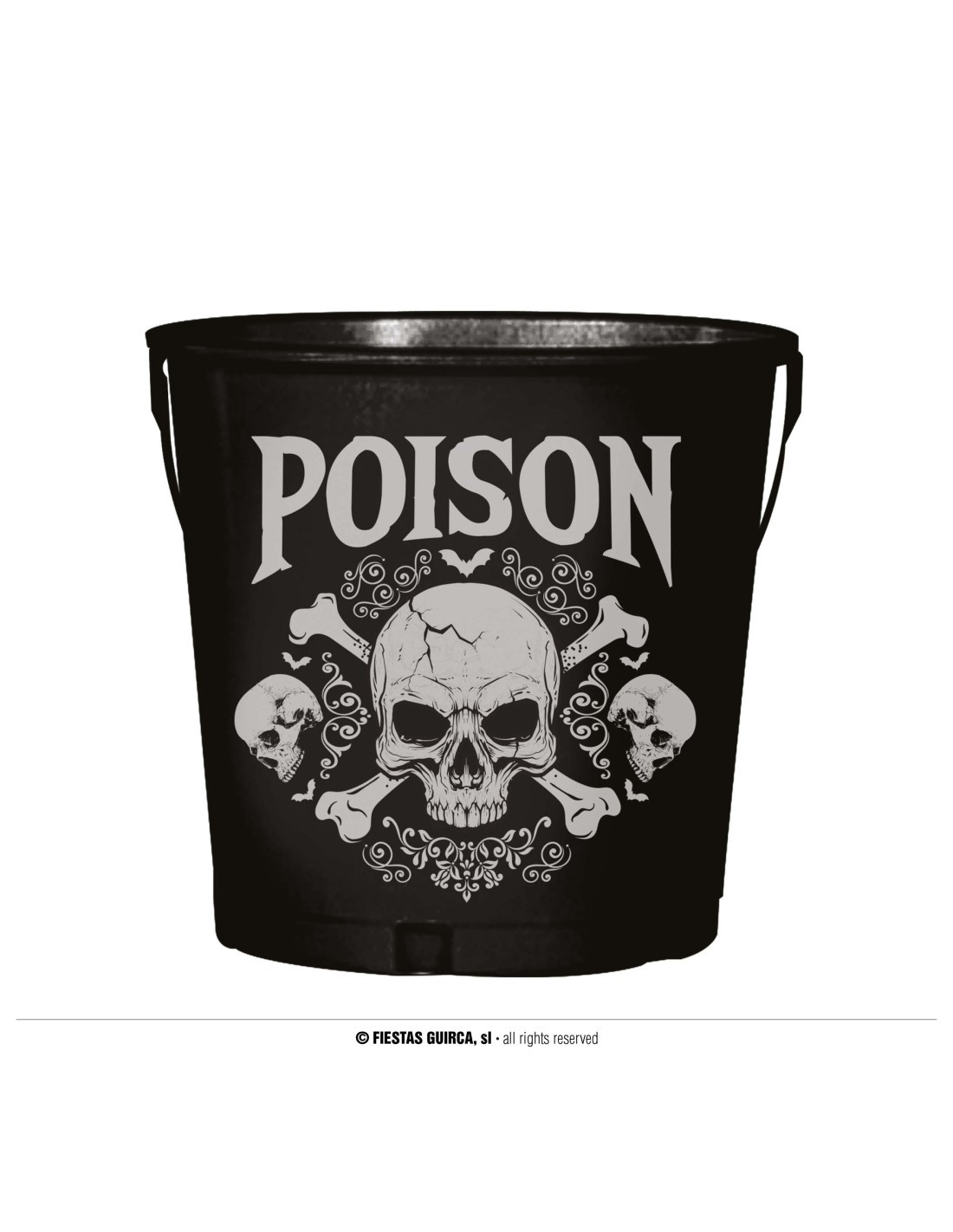 Secchiello Portabottiglie in Metallo, 19x23 cm, Decorazione Halloween