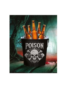 Secchiello Portabottiglie in Metallo, 19x23 cm, Decorazione Halloween