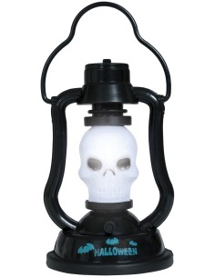 Lanterna Teschio con Luce e Suono, 15 cm, Decorazione Halloween