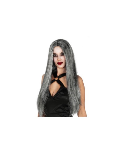 Parrucca Liscia Grigia, Accessorio per Feste, Travestimenti e Halloween