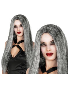 Parrucca Liscia Grigia, Accessorio per Feste, Travestimenti e Halloween