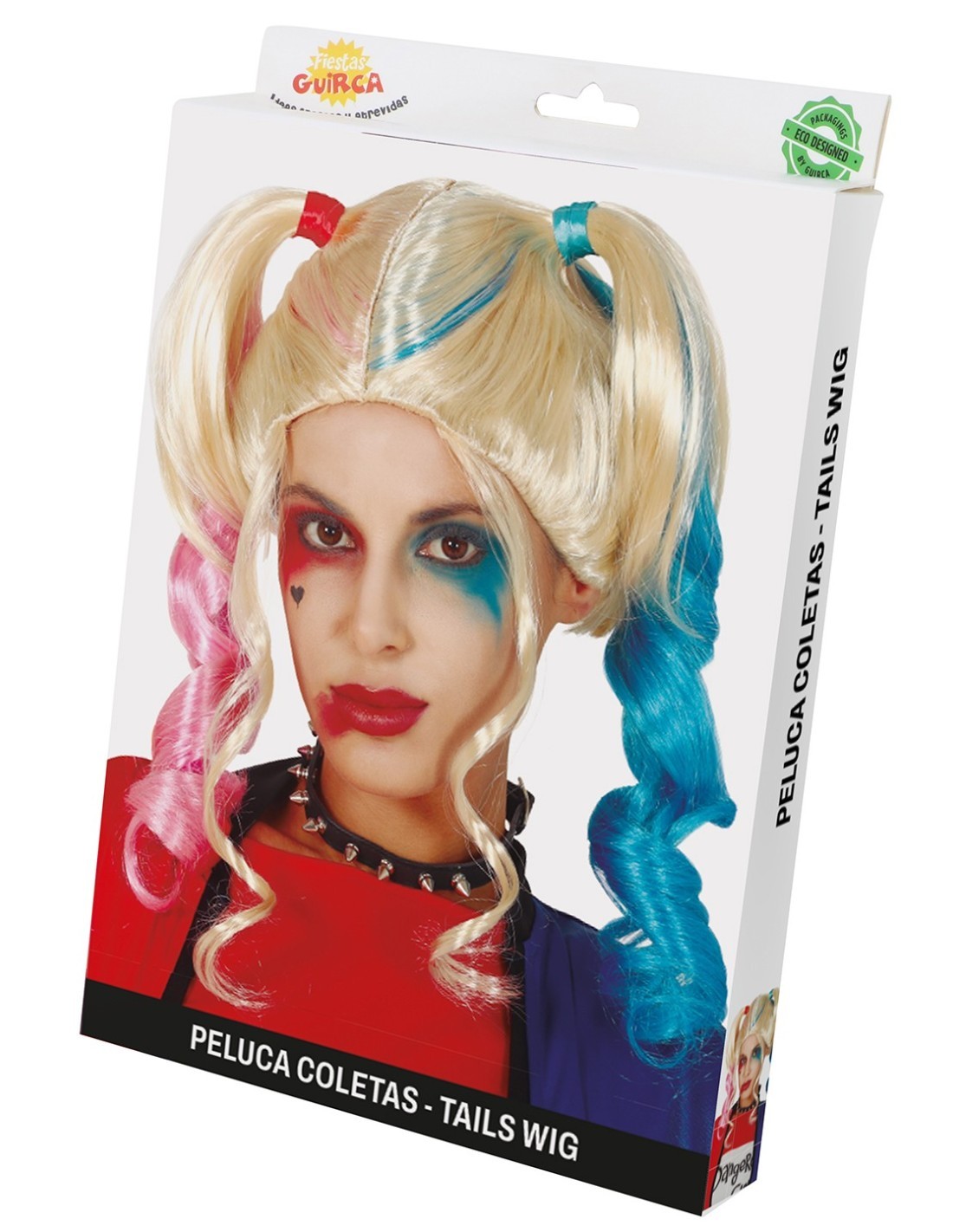 Parrucca Codini Colorati, Accessorio per Feste, Travestimenti e Halloween