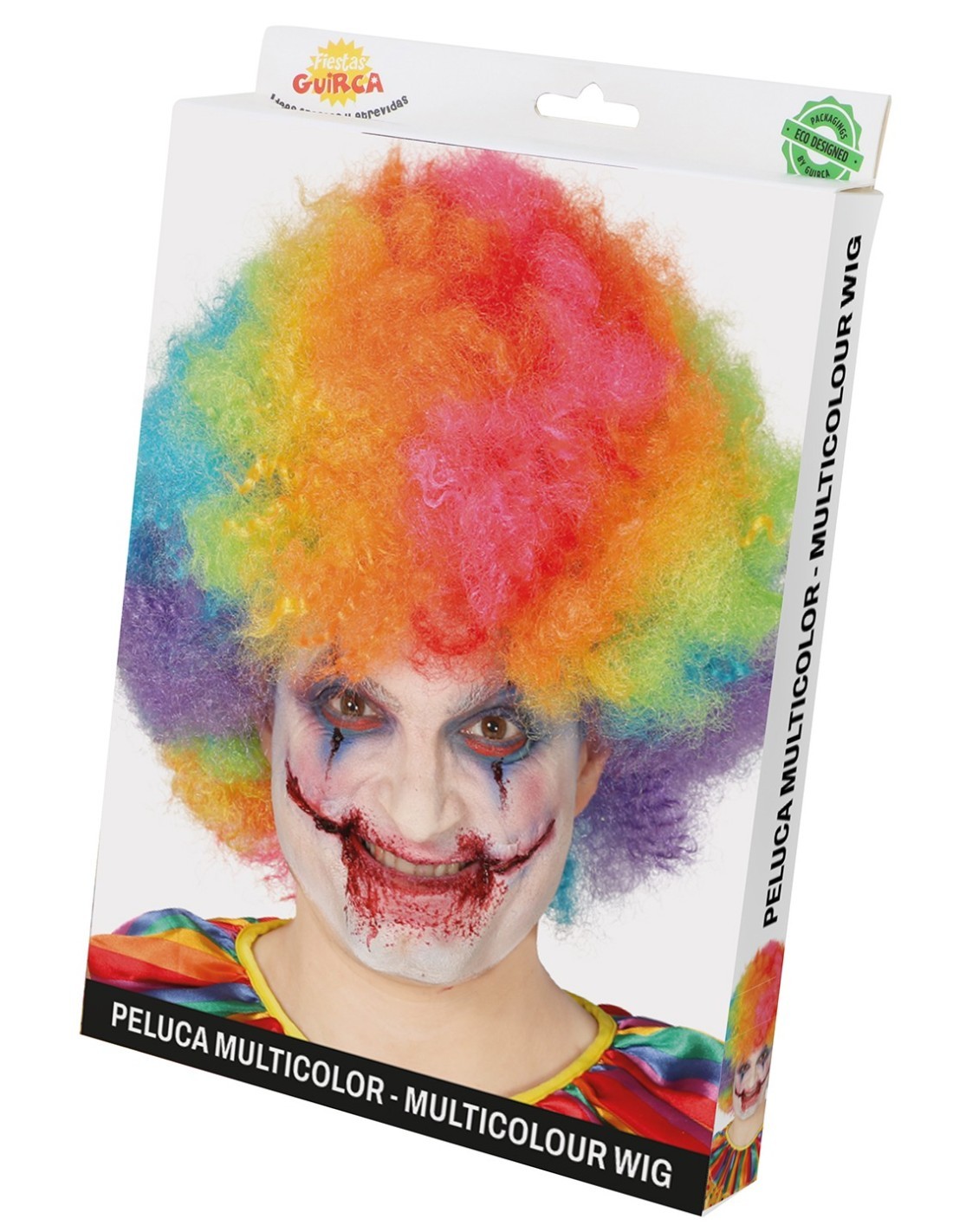 Parrucca Ricci Multicolor per Feste, Travestimenti e Halloween