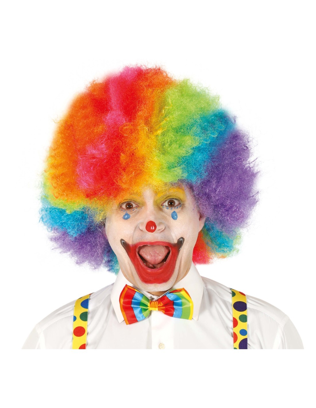 Parrucca Ricci Multicolor per Feste, Travestimenti e Halloween