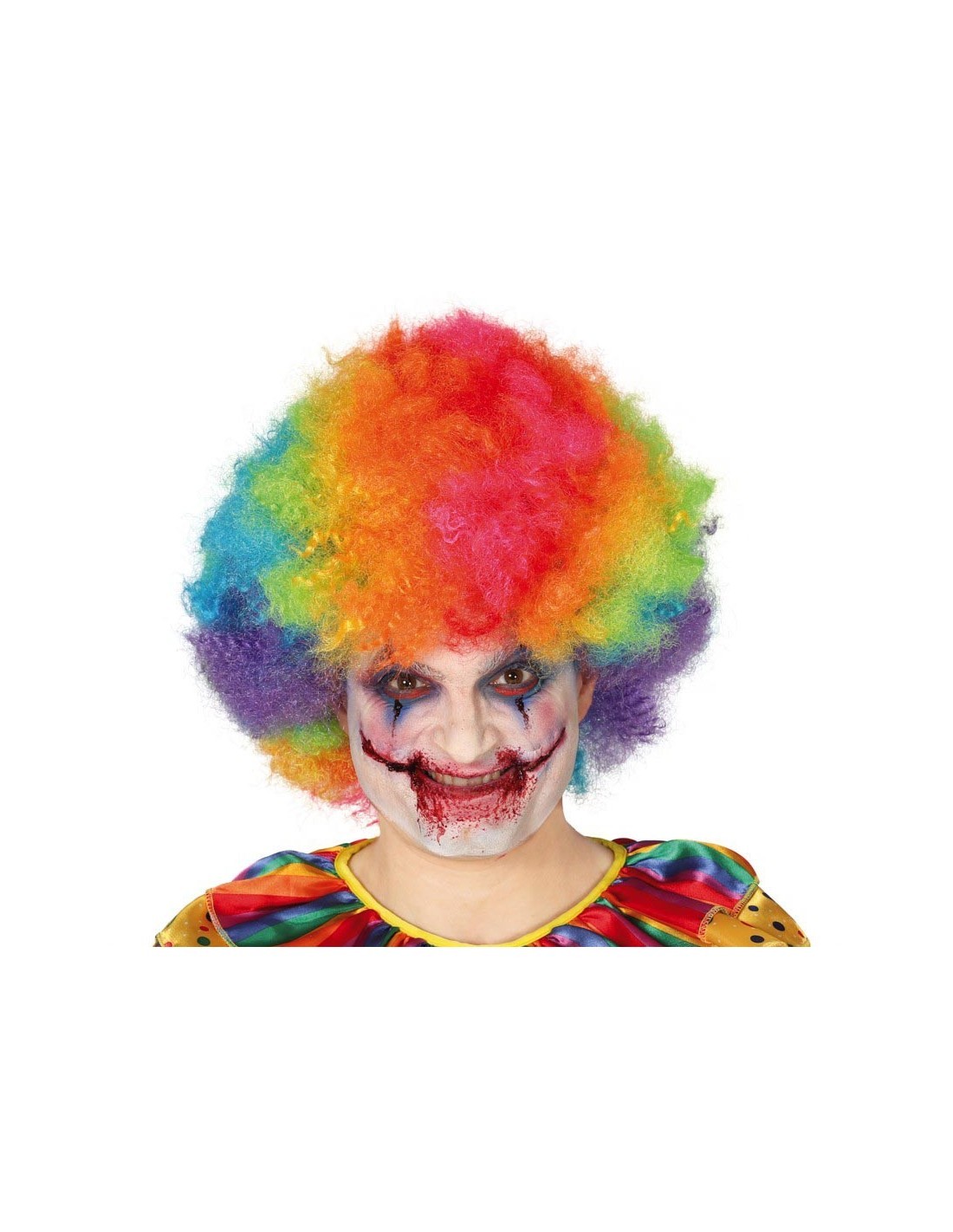 Parrucca Ricci Multicolor per Feste, Travestimenti e Halloween