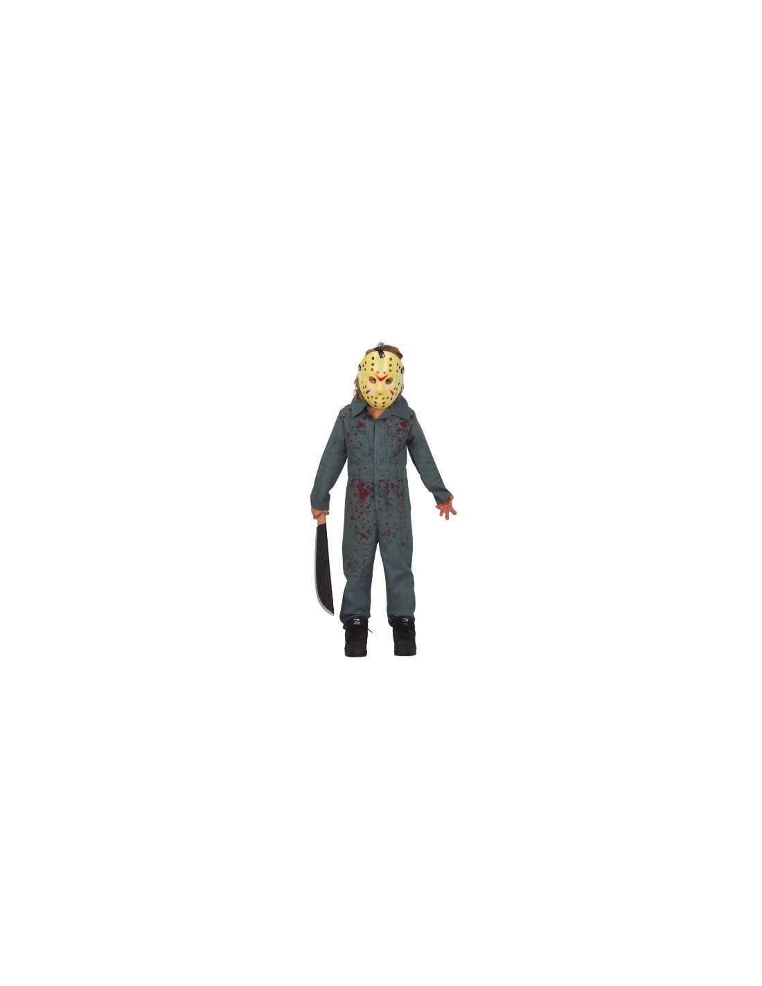 Costume Psycho, Maschera e Body, Taglia 7-9 Anni, Tema Halloween