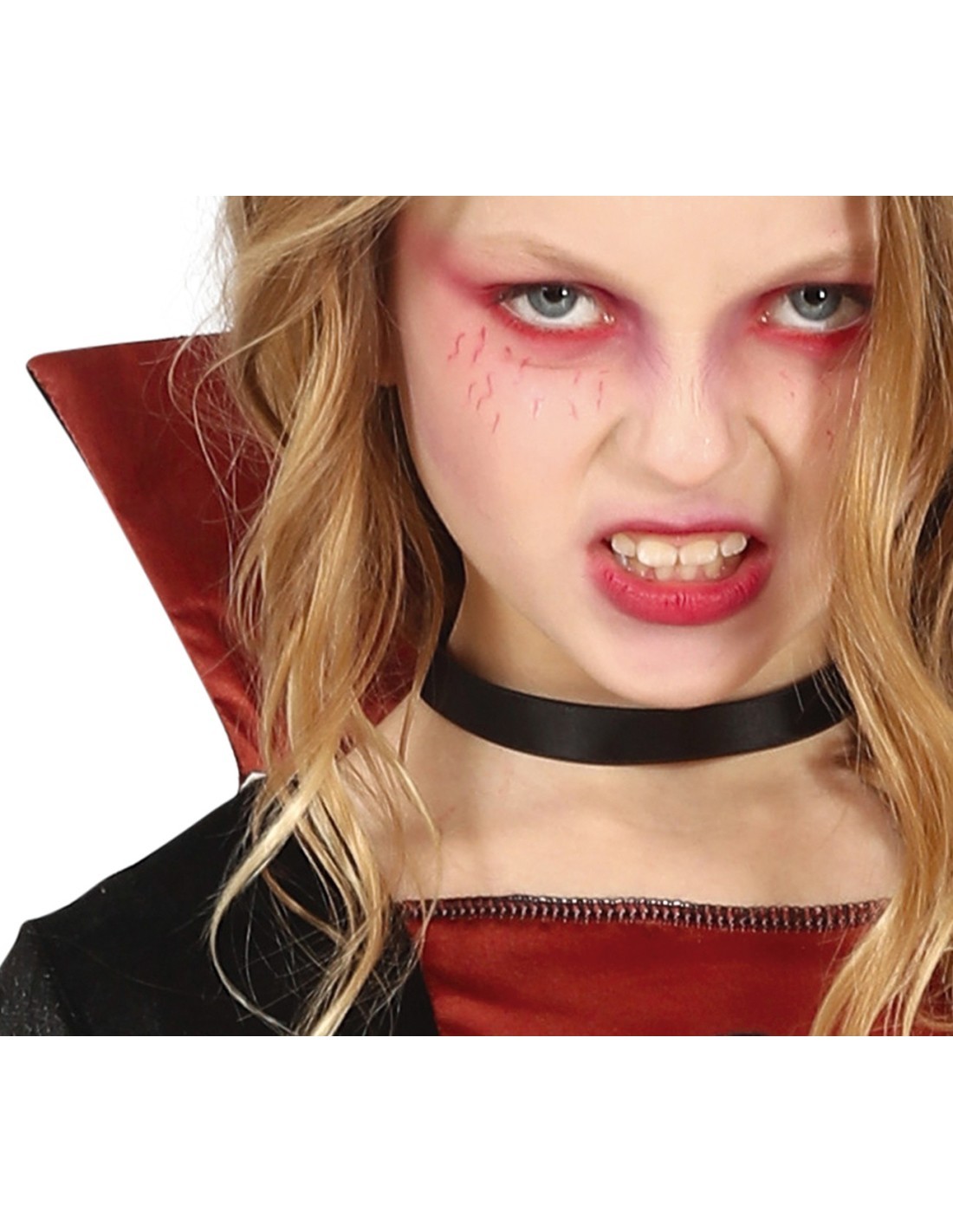 Costume Vampira, Abito Taglia 7-9 Anni, Tema Halloween, Vampiri