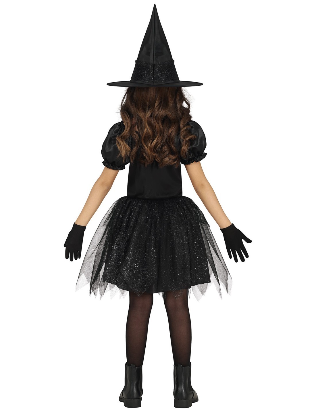 Costume Silver Witch, Sombrero e Abito, taglia 3-4 anni Tema Streghe, Halloween