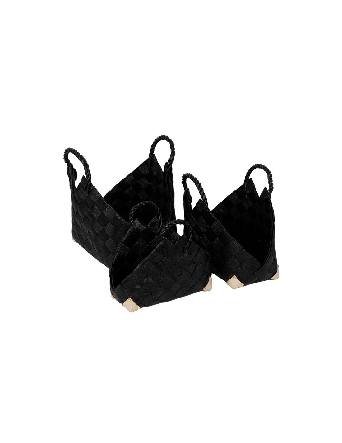 CESTO BORSA 138283 3 MIS CARTA NERO 50X32X36CM