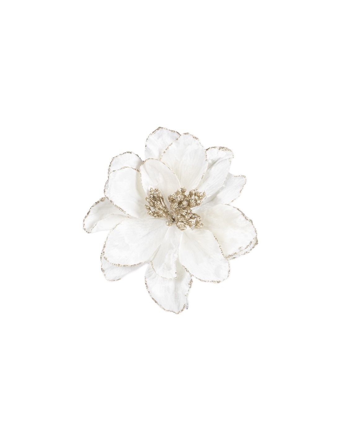 MAGNOLIA AVORIO D22CM CON CLIP POLIESTERE