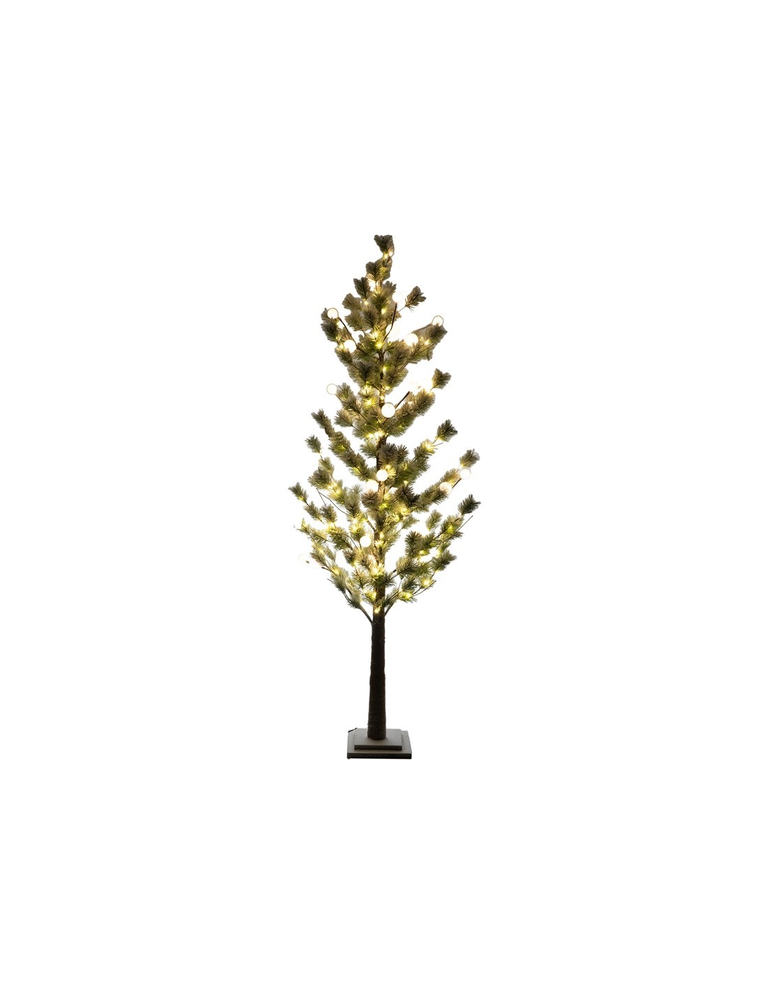 Albero di Natale innevato 139073 altezza 160cm, 272 Luci a Led, in PVC | TreG Ingrosso