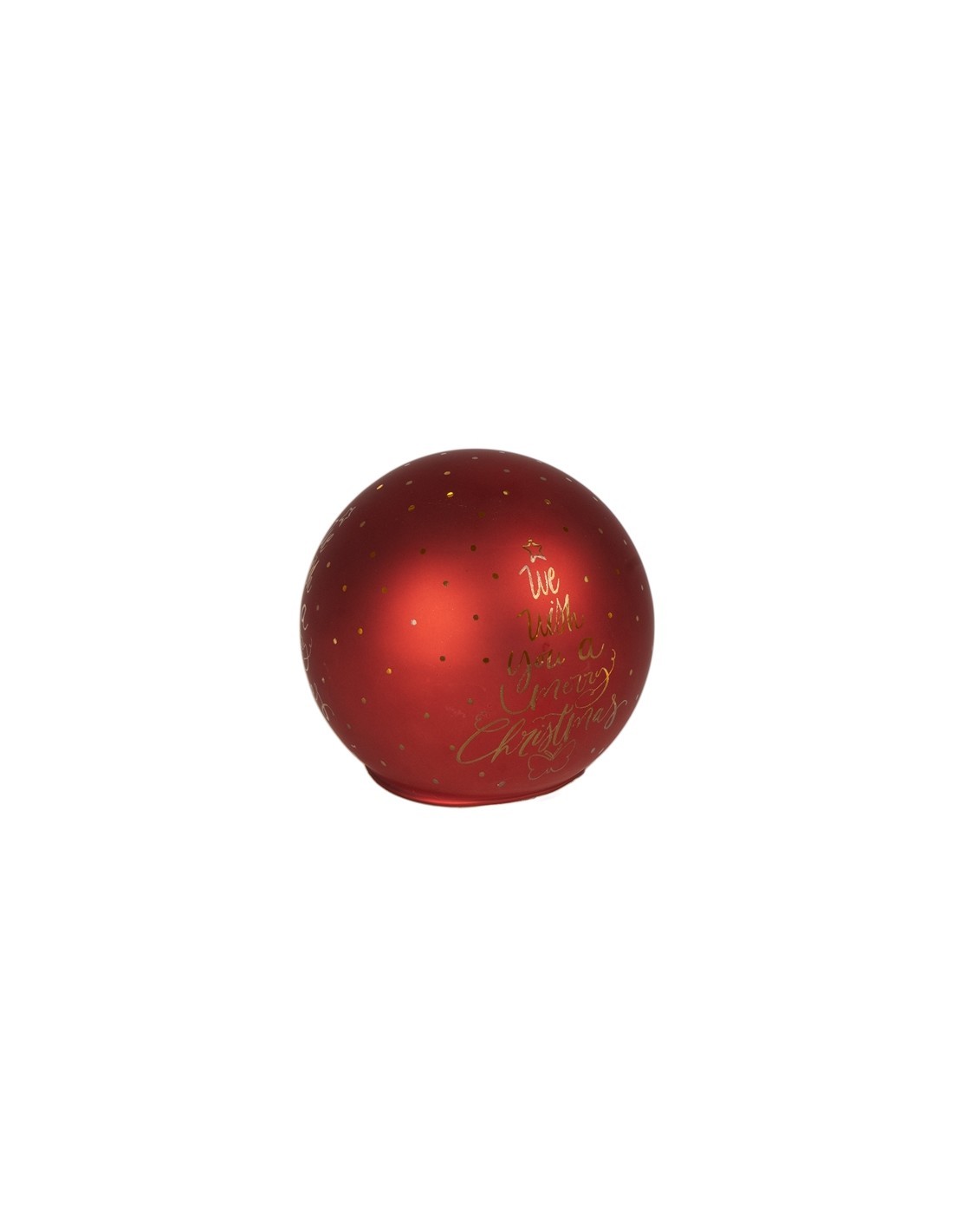 SFERA 139639 VETRO D10CM ROSSA CON LED