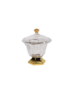 POTICHE 139740 VETRO 11X12CM ORO/TRASPARENTE