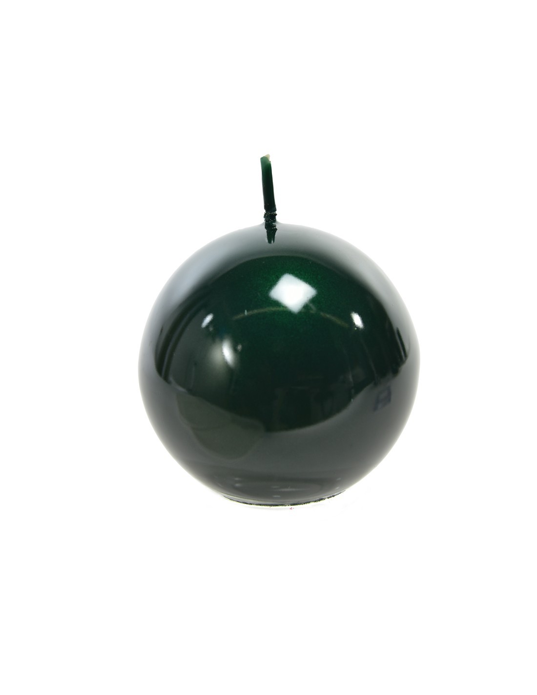 Candela sfera di Natale Glass verde D8 cm, La magia di natale per tavoli, mensole e centrotavola
