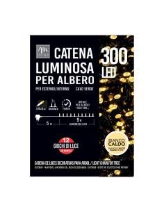 Serie Luminosa  - 300 LED Bianco Caldo per Esterni - La Magia di Natale a Casa Tua