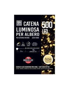 Serie Luminosa - 500 LED Bianco Caldo da Esterno - La Magia di Natale a Casa Tua