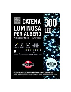 Serie Luminosa - 300 LED Bianco Freddo da Esterno - La Magia di Natale a Casa Tua