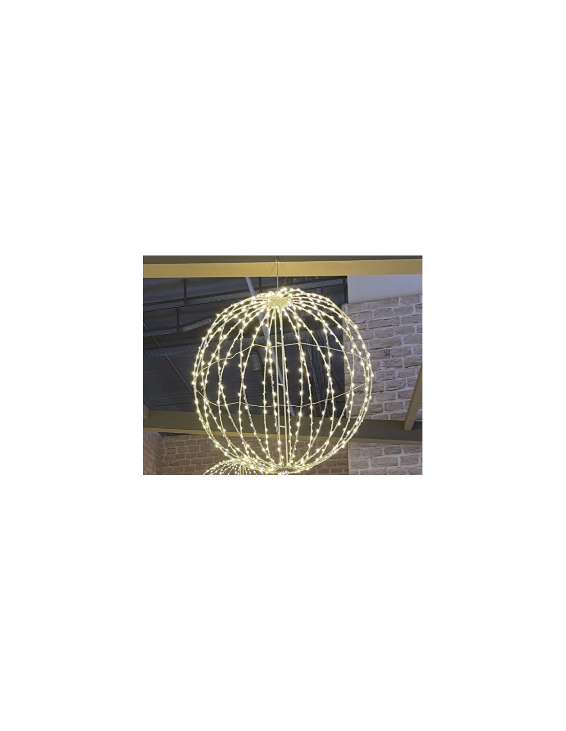 Sfera 3D Bianco di Natale 520 MicroLED Bianco Caldo/Flash - La Magia di Natale scintillante!