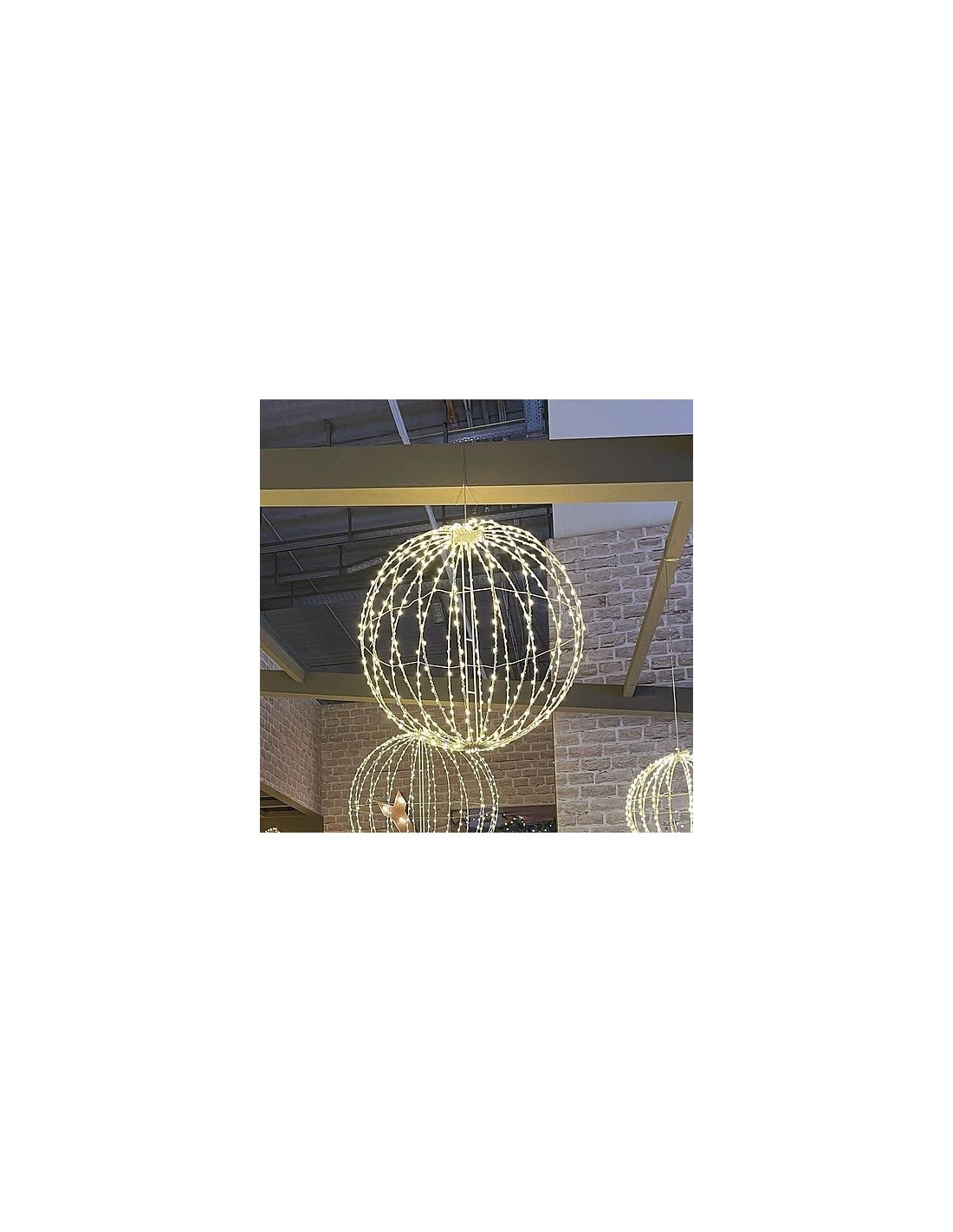 Sfera 3D Bianco di Natale 520 MicroLED Bianco Caldo/Flash - La Magia di Natale scintillante!