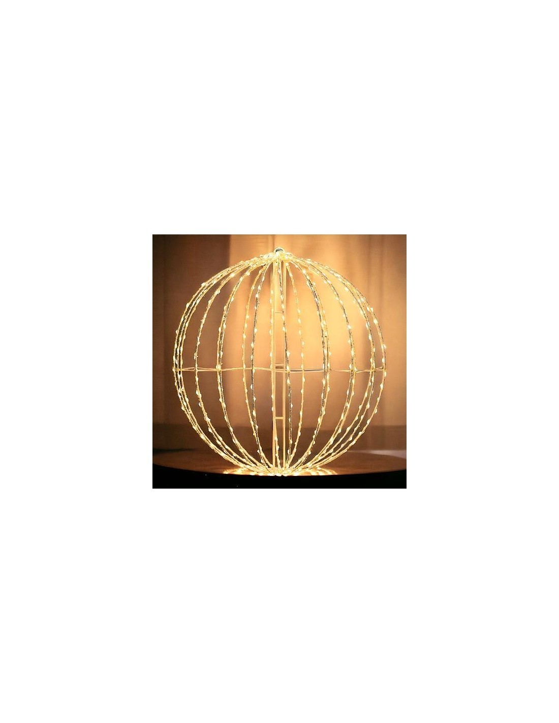Sfera 3D Bianco di Natale 520 MicroLED Bianco Caldo/Flash - La Magia di Natale scintillante!