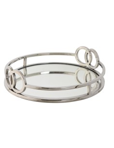 VASSOIO DH212783 ACCIAIO/VETRO 28X7CM