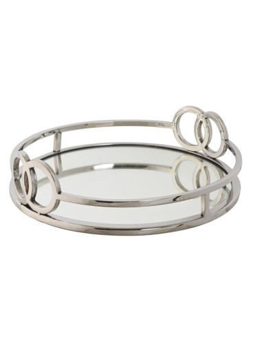 VASSOIO DH212783 ACCIAIO/VETRO 28X7CM