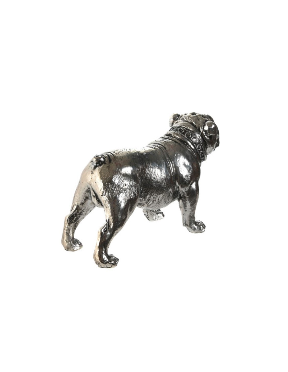 FIGURA CANE FD210453 RESINA 29X11X16CM PLATINATO