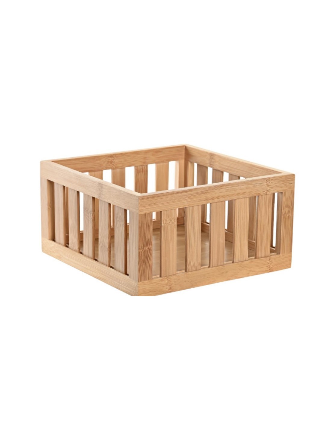 CESTINO PB199431 BAMBOO 22X22X11CM NATURALE