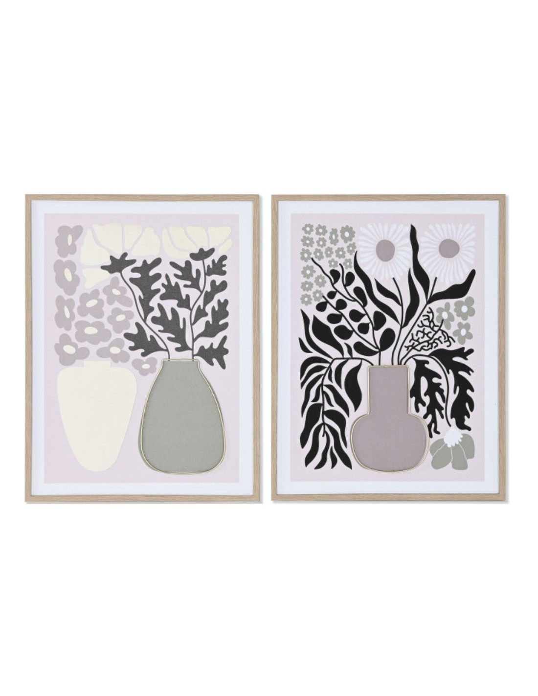 QUADRO TELA CU214640 VASO FIORI 45X60CM ASSORTITO