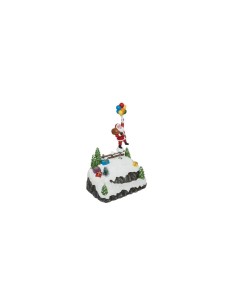 GIOSTRINA 199710 BABBO NATALE RESINA 17X12X23CM LUCI E MOVIMENTO