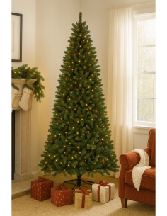 Albero Verde, 360 cm, 1050 LED bianco caldo, giochi di luce, la magia di Natale