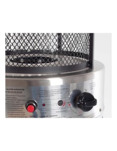 Scaldapatio Gas Cilinder in Acciaio Inox, design moderno, potenza 11kw, riscalda 10 mq, con cilindro in vetro, uso esterno