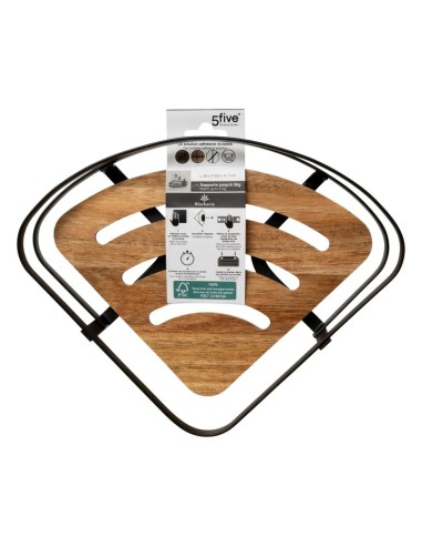 Mensola angolare per doccia "Blackacia" in legno di acacia, 25x19,5x7 cm