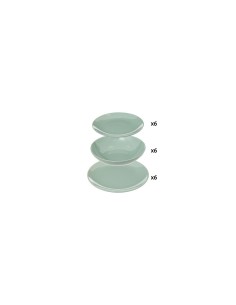 Set di stoviglie 18 pezzi Colorama verde menta