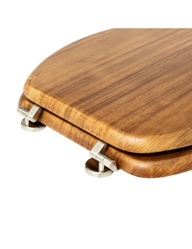 Copriwater "Blackacia" in Legno di Acacia – 46,5x37,3x6,4 cm, Eleganza Naturale per il Bagno