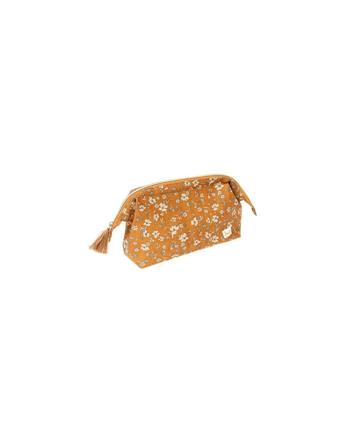 Trousse in Cotone, Elegante e Naturale, 24x10x14cm, Ideale per Organizzare Cosmetici e Accessori