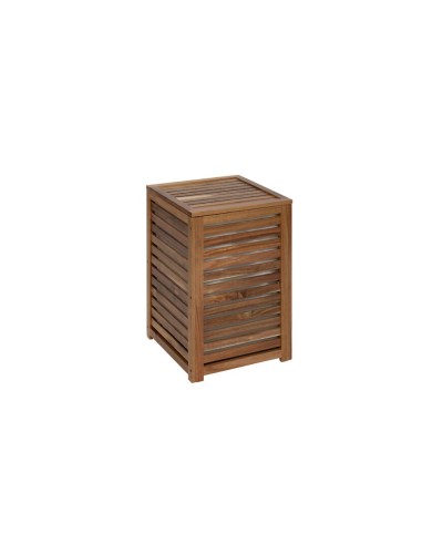 Cesto portabiancheria "Blackacia" 65L in legno di acacia, dimensioni L. 60 x l. 40,3 x H. 40,3 cm
